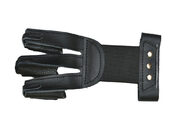 Перчатка кожаная JX502 черная для стрельбы из лука