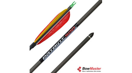 купите Карбоновая стрела для лука Bowmaster Patriot 500 с натуральным оперением 5 дюймов в Санкт-Петербурге СПБ
