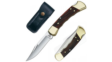 купите Нож складной Buck 110 Folding Hunter с выемками под пальцы 420HC / 0110BRSFG в Санкт-Петербурге СПБ