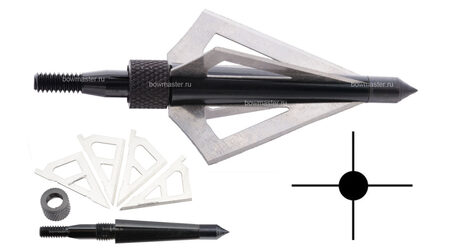 купите Наконечники охотничьи Man-kung MK-4BAL фиксированные, 100 гран, 4 лезвия (3 шт.) в Санкт-Петербурге СПБ