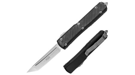 купите Автоматический выкидной нож Microtech Ultratech Tanto Contoured Chassis Carbon Fiber / 123-4CF в Санкт-Петербурге СПБ