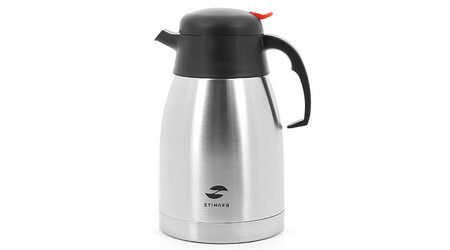 купите Термо-кофейник серебристый c чёрными вставками 1,5 л Stinger HY-CP301-1 в Санкт-Петербурге СПБ