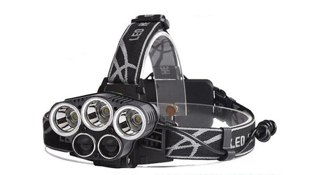 купите Светодиодный налобный фонарь Boruit P-K65L (Cree XML T6 + 2 Q5) 2200 люмен в Санкт-Петербурге СПБ