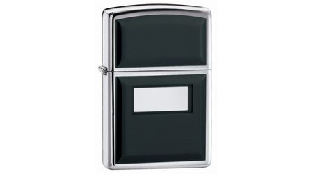 купите Зажигалка Zippo 355 Ultralite Black High Polish Chrome (зеркальный хром, накладки из черного пластика) в Санкт-Петербурге СПБ