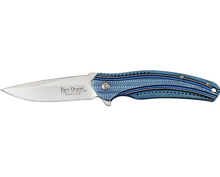Нож складной Columbia River Ripple Blue Stainless Handle IKBS® Flipper - CR/K405BXP
